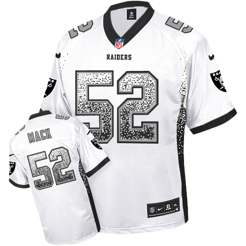 Nike Raiders #52 Khalil Mack White Men's Stitched NFL Elite Drift Fashion Jersey - Click Image to Close